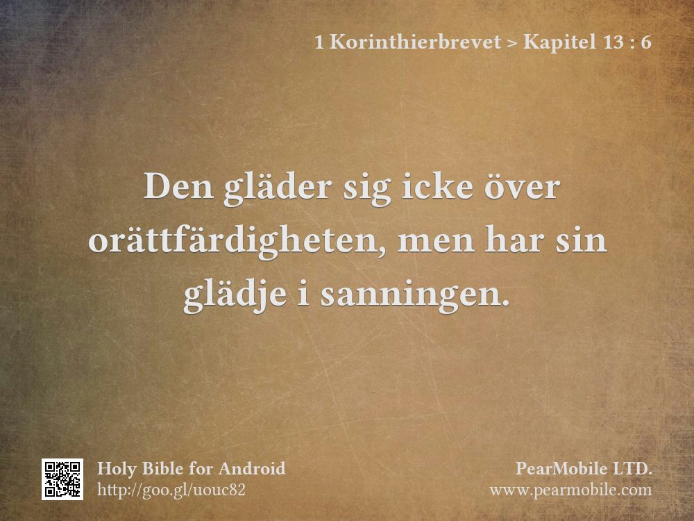1 Korinthierbrevet, Kapitel 13:6